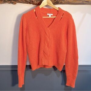 Nine West Salmon Colored Sweater with Cut Out Details size S